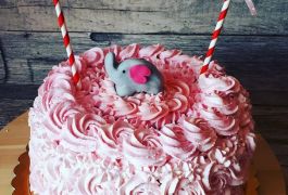 Torta za baby shower s prikupnim slončkom.
#Torte po naročilu #Torte po naročilu Ljubljana #Torte Ljubljana