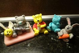 Jedilne figurice Me to you medvedek, Medvedek Pu, nilski konj, čebelica...kos od 2 EUR naprej (odvisno od zahtevnosti izdelave posamezne figurice)