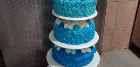 Poročna torta OMBRE za 104 osebe